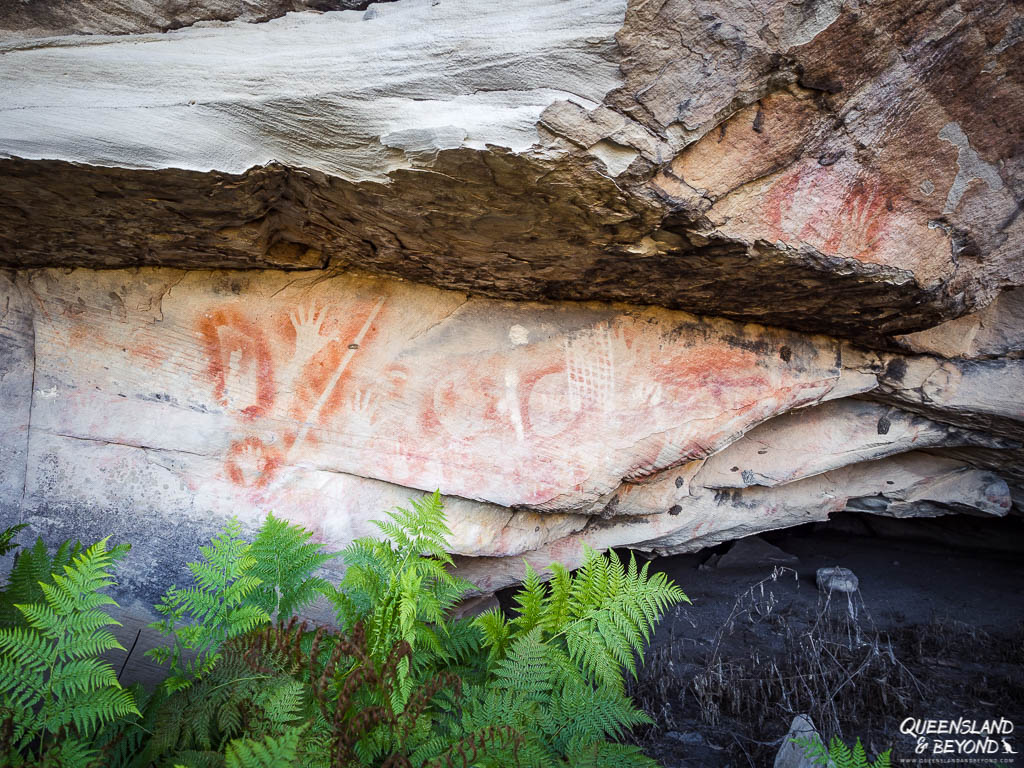 Rock art at The Tombs, Mount Moffatt, Carnarvon National Park