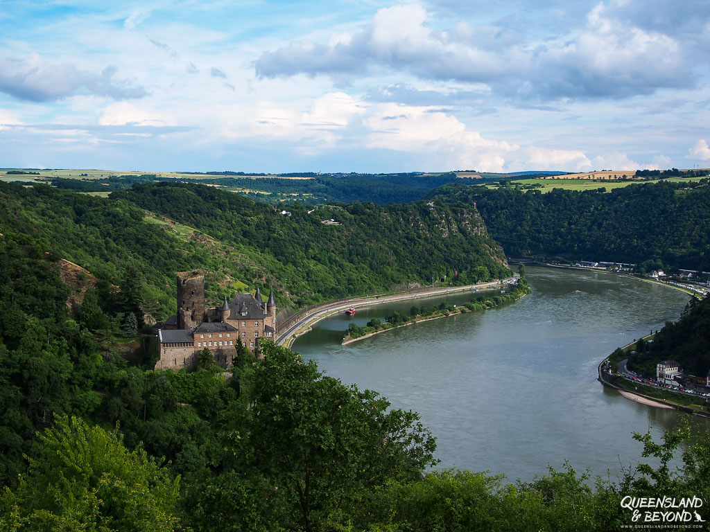 View of Katz Castle and the Rhine River