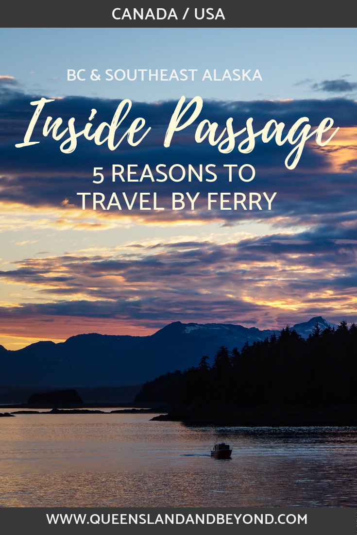 Explore the magnificent Inside Passage in southeast Alaska by ferry! Start in Canada and travel all the way up to Alaska on the Alaska Maritime Highway. Here are five reasons why you should travel the Inside Passage by ferry and skip those expensive cruises!