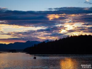 Sunset over the Inside Passage near Juneau