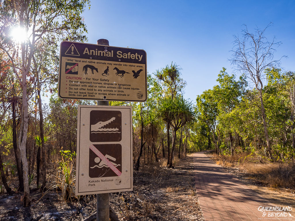 Warning signs at Kakadu National Park