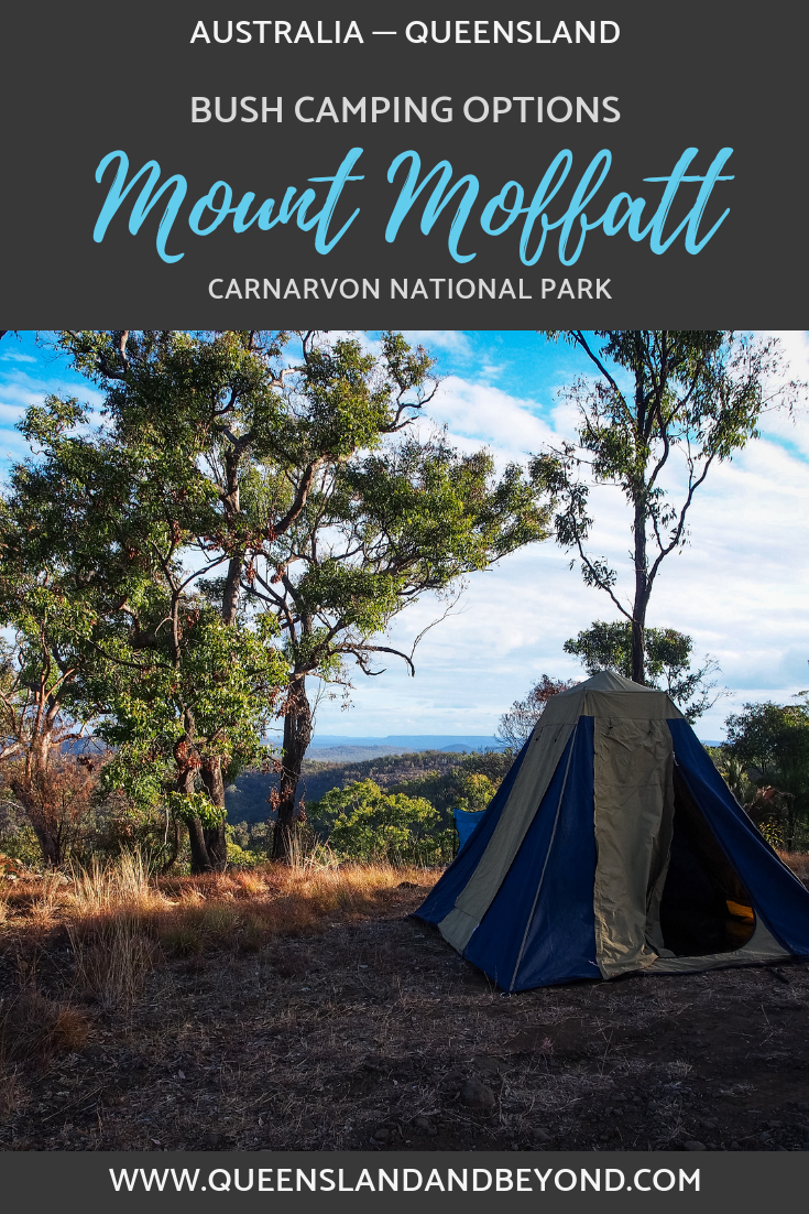 Camping options at Mount Moffatt, Carnarvon National Park