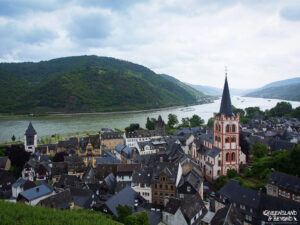 View of Bacharach and the Rhine River
