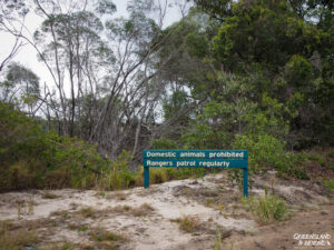 Sign at Bribie Island National Park