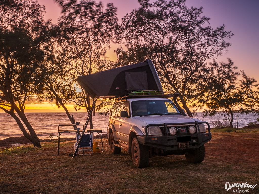Camping at sunrise at Macassan Beach, East Arnhem Land, Northern Territory