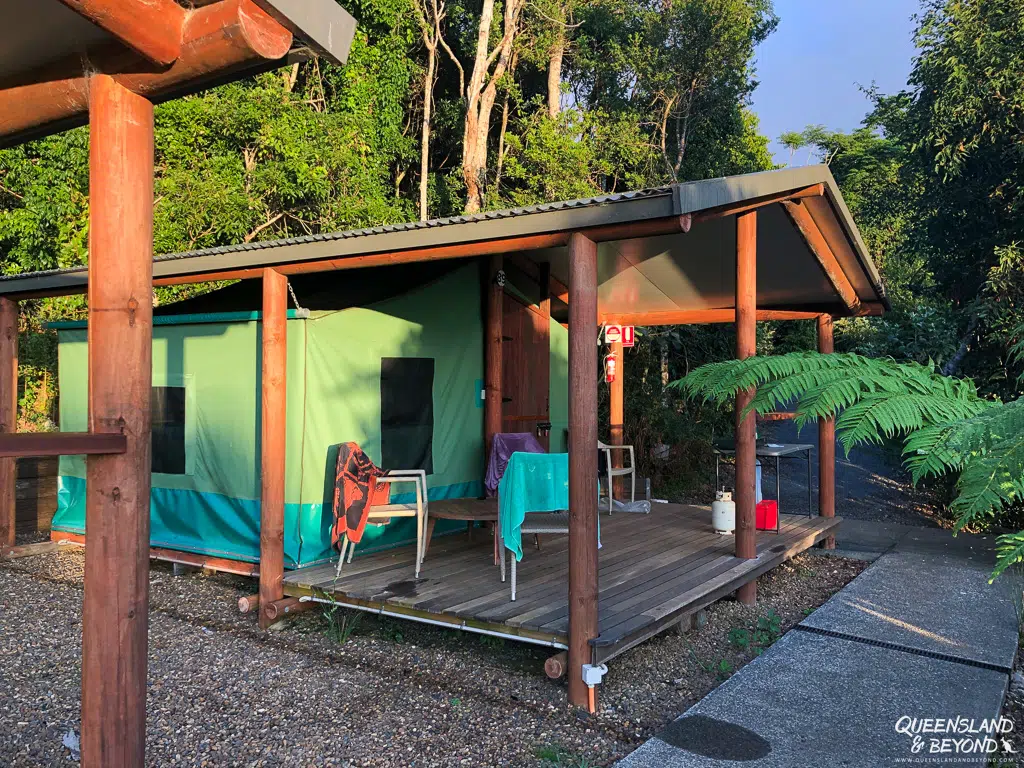 Safari tent at Binna Burra Rainforest Campground